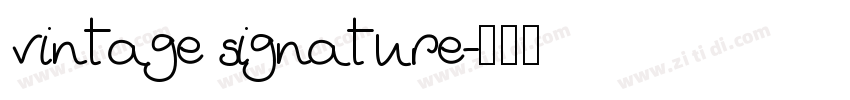 vintage signature字体转换